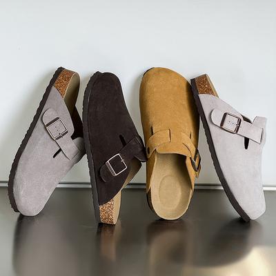 2025 New Fashion Four Seasons High-quality Birkenbaotou Half-drag Outdoor Beach Men's Cool Slippers 45882-B