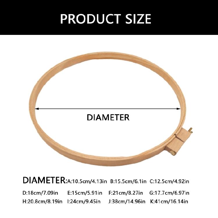 Verstellbarer Holz Stickrahmen Display Rahmen Runder Stickrahmen mit Federklemme für Handarbeiten Nähen Kunst Handwerk