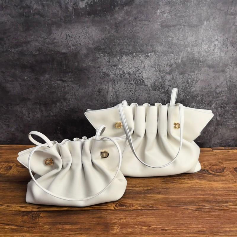 2026 Ранняя Новая Модная Плиссированная Сумка Ins Сумка Через Плечо Настоящая Повседневная Сумка-тоут Женская Высокого Класса Small number: 27x18x11CMx