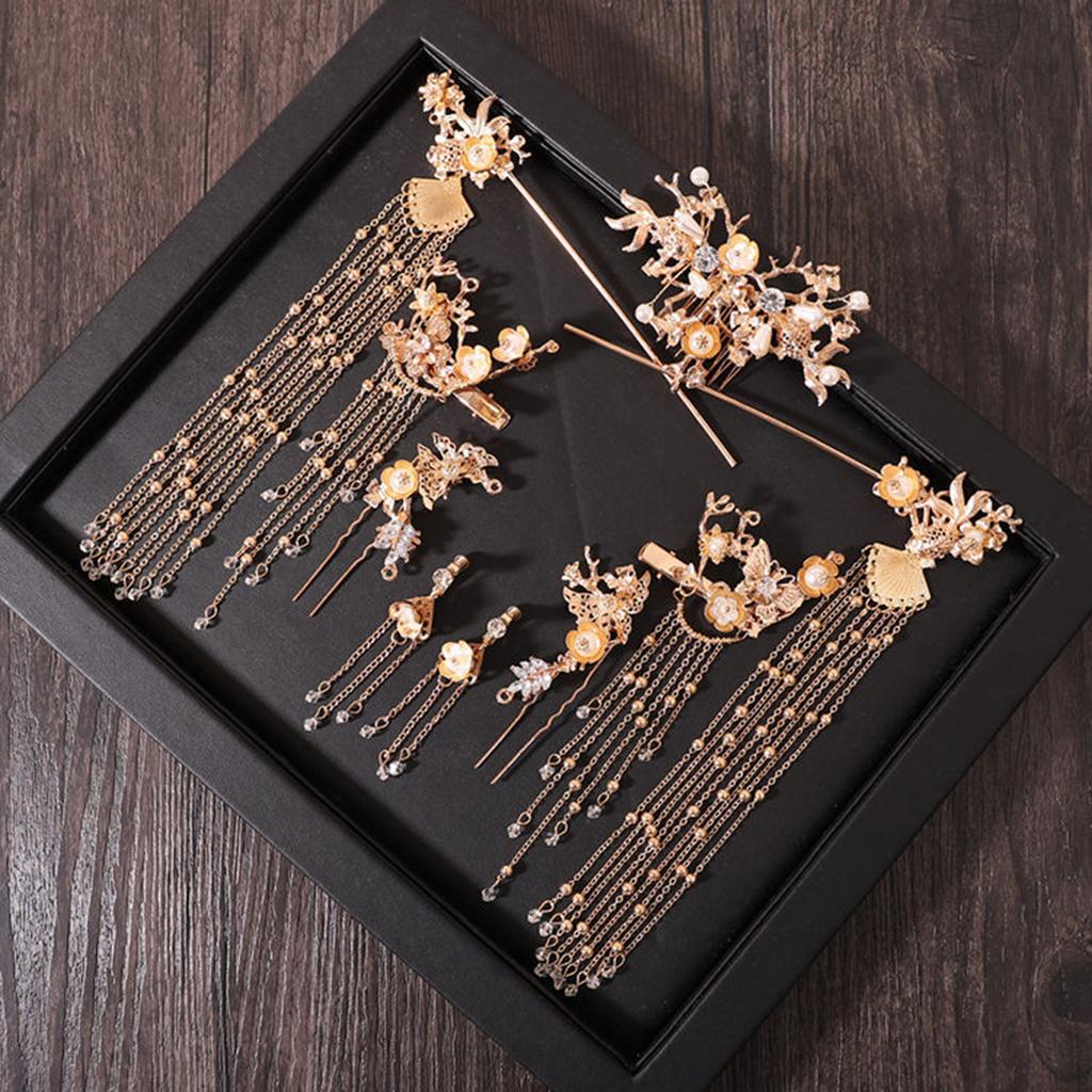 Antiker Stil Haarnadel Set Vintage Chinesische Quaste Haarstab Für Frauen Schlichte Hochzeit Phönixkrone Exquisite Haaraccessoires