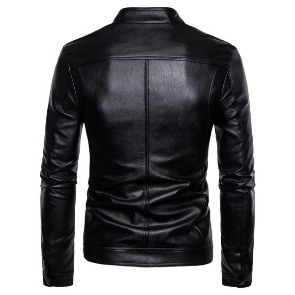 Men Leather Jacket Autumn Winter Fashion Motorcycle Style Male Business Casual Coat Western Mens Cowboy Jackets