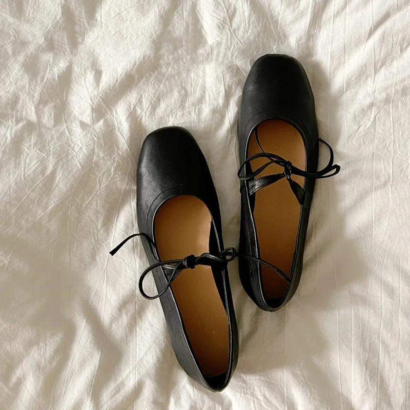 size 34-43 women real leather Shoes For casual low heels shoes classic flats shoes spring 2025 office lady Footwear