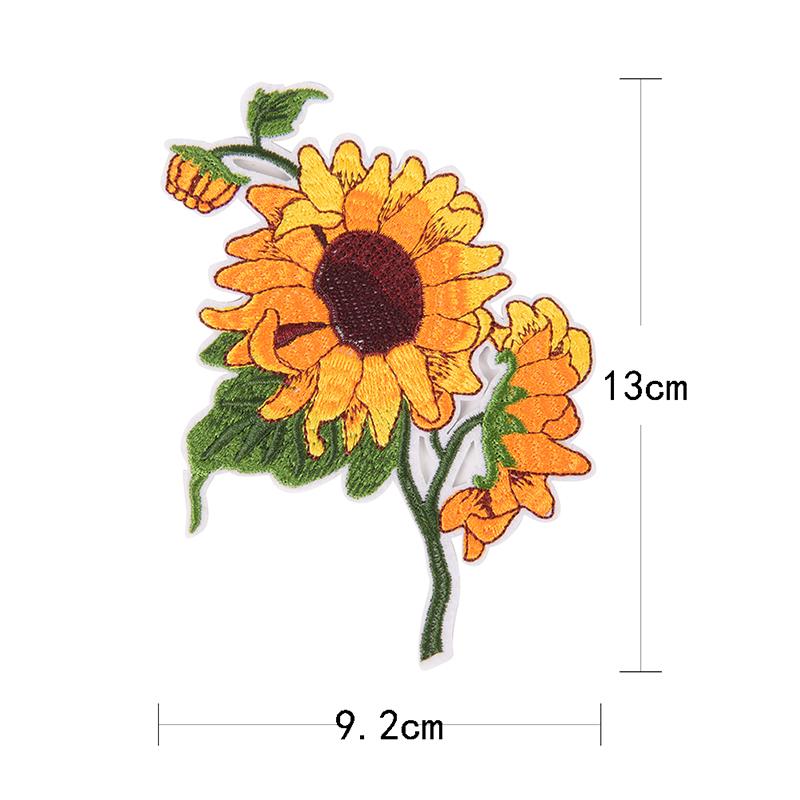 Sunflower Iron On Patch Embroidered Clothes Patch For Clothing Garment Apparel