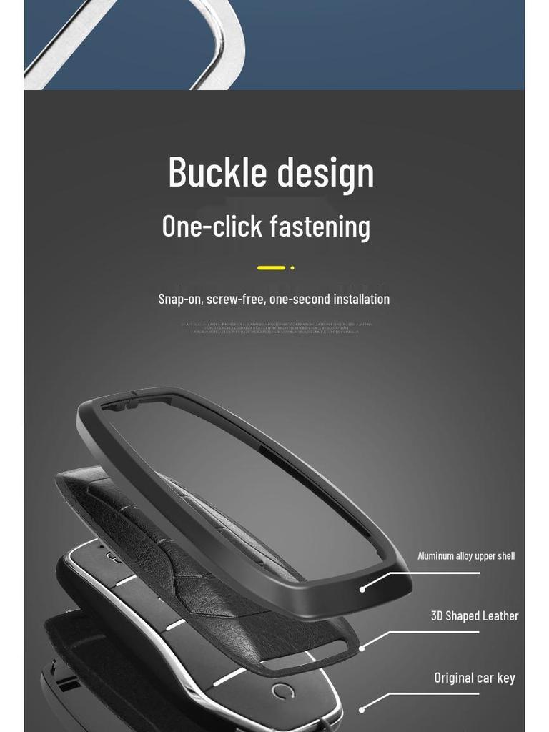 Full Coverage Key Case for BYD Tang, Song, Han, Qin PLUS, Yuan - New Key Shell and Buckle