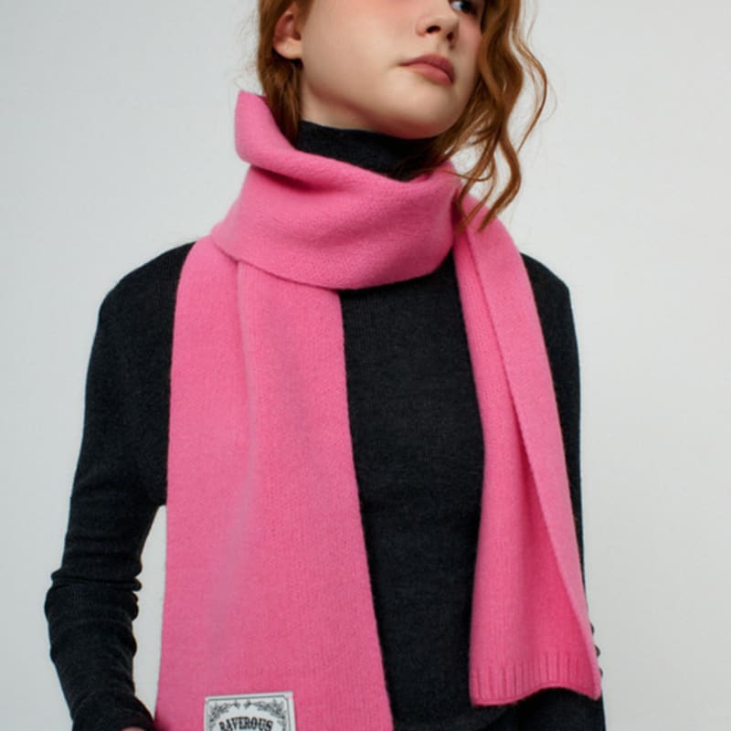 RAVEROUS Basic Plain Muffler_Pink