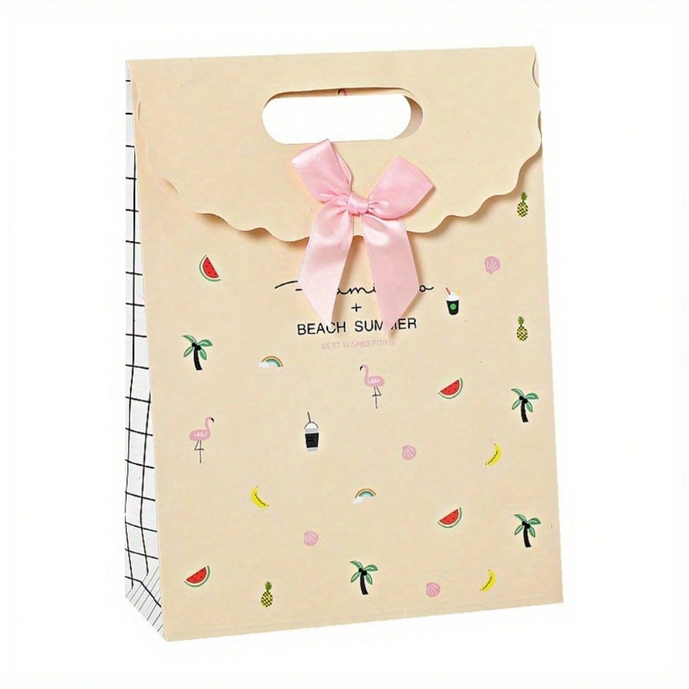 10 Pcs Gift Paper Handbag Small Bag Flip, Small Packaging Exquisite Gift Bag, Three Sizes Available
