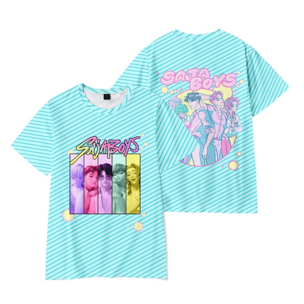 10 barev Vtipné KPop Lovci démonů Kreslené tričko Cool Pánské tričko s kulatým výstřihem Ležérní Unisex Streetwear Anime Módní tričko