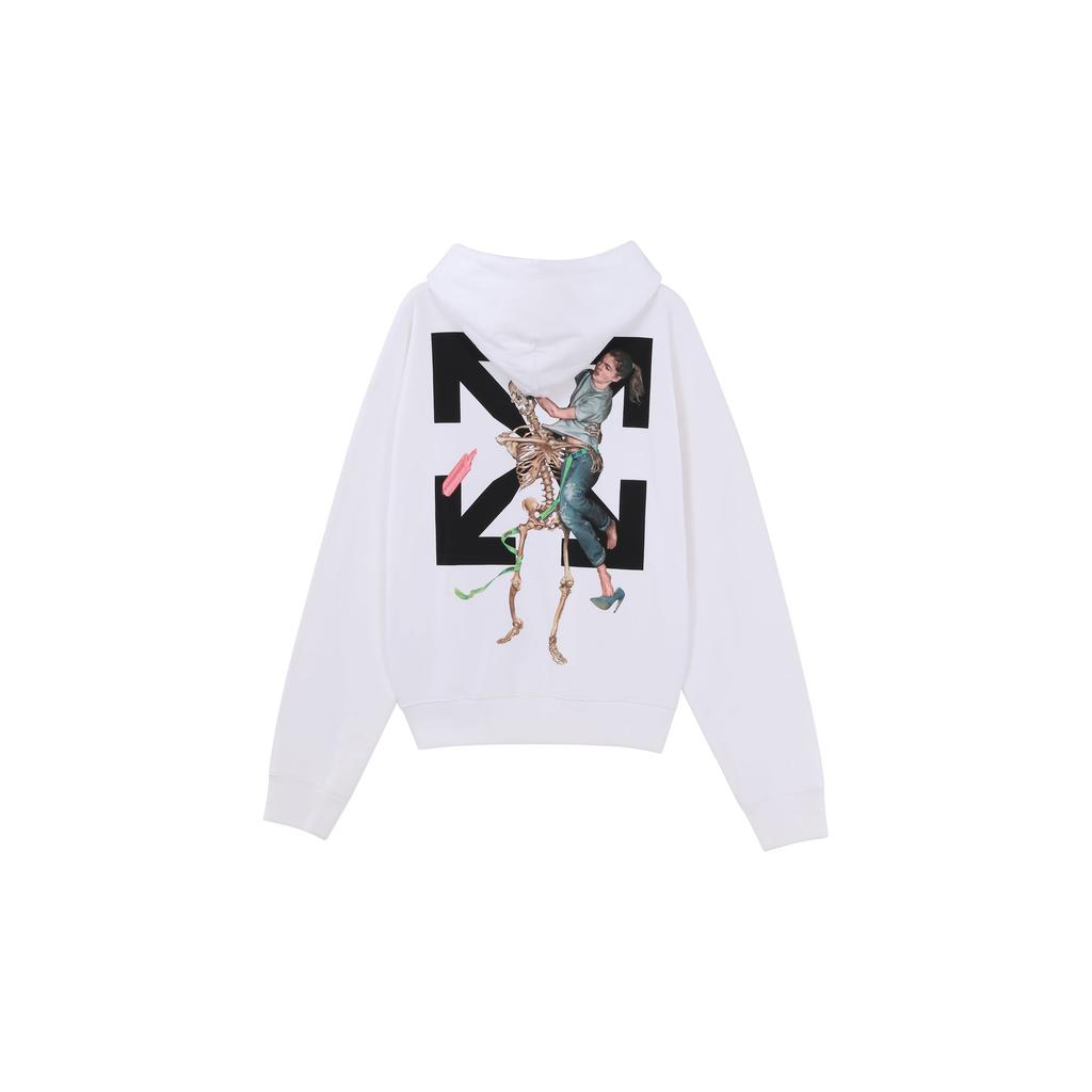 OFF WHITE FW20 Sweatshirts Men's White Hooded Moderate Heavyweight OMBB037F20FLE0010110