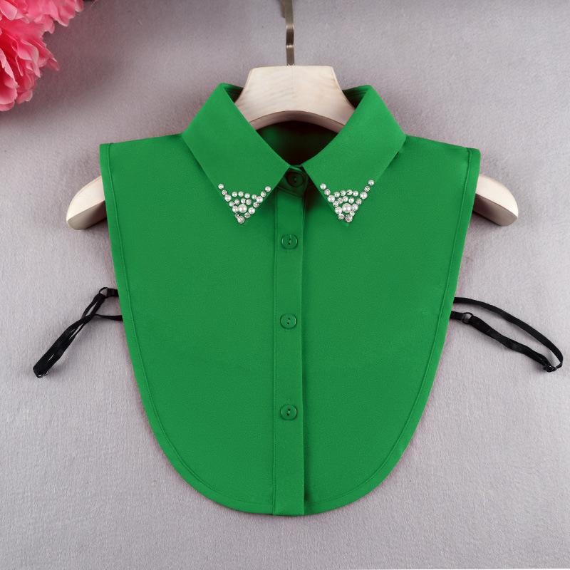 Μόδα Χρώμα Καραμέλας Λευκό Ψεύτικος Γιακάς Πουκάμισο Γυναικείο Ψεύτικος Γιακάς Μισό Πουκάμισο Μπλούζα Ψεύτικος Γιακάς Γυναικείο Πουλόβερ Πουκάμισο Αποσπώμενοι Γιακάδες