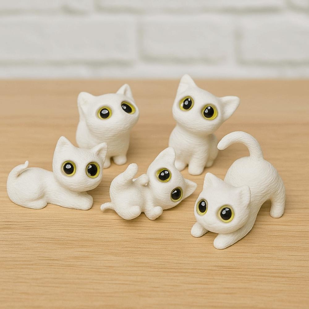 Handicraft 3D Printed Cats Figurines Toys PLA Kitten Micro Landscape Crafts  Children Girls Boys