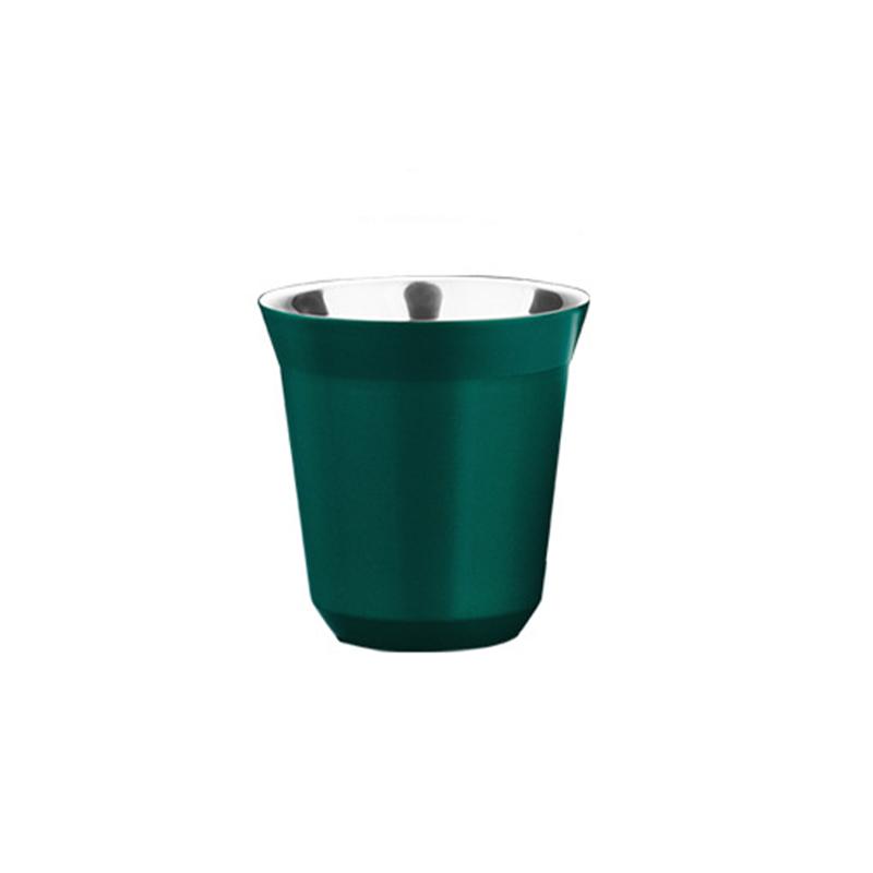 80ml/160ml Coffee Cup 304 Stainless Steel Capsule Coffee Cup Double-layer Heat Insulation Portable Cup Tea Cup Beer Milk Cup Set