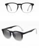 2 In 1 Magnet Polarized Sunglasses Men Women Classic New Square Gradient Sunglasses Anti-Blue Glasses Frame Clear Prescription