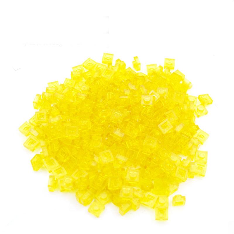 Kleiner Baustein Dünner Block Steine Transparente Farbe 1x1 Noppen 180 Stück Mischfarben DIY Montage Teile Stein 3024 MOC Spielzeug für Kinder