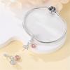 Authentic Original Copper Metal Charm Bead Components Luxury Rose Gold Rose Flower Umbrella Pendant Bead Component Bead Components Compatible With