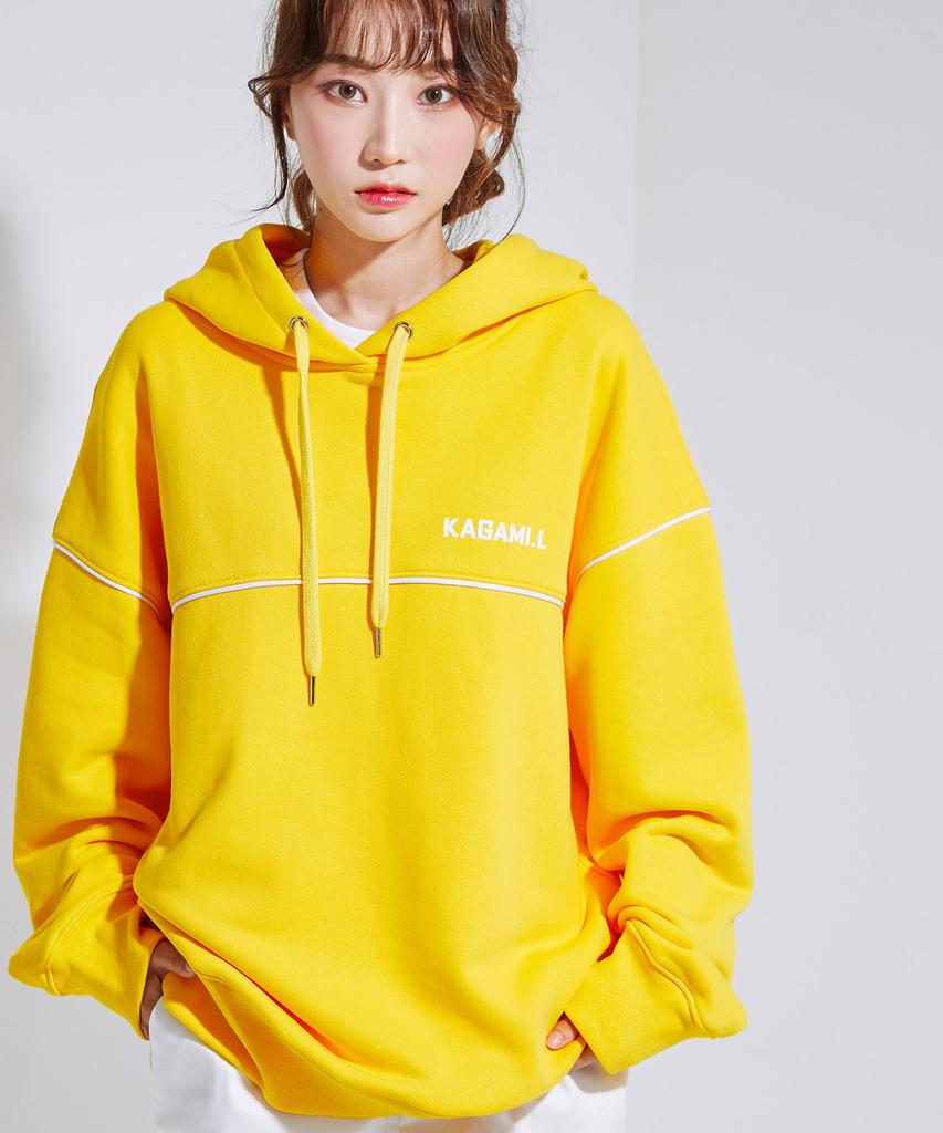 Oversize Front Line Hoodie Yellow