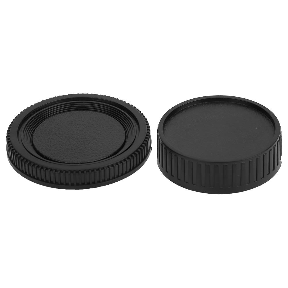 Black Plastic Portable Lens Rear Cover Body Front Cap Kit Fit for Minolta MD Mount Camera