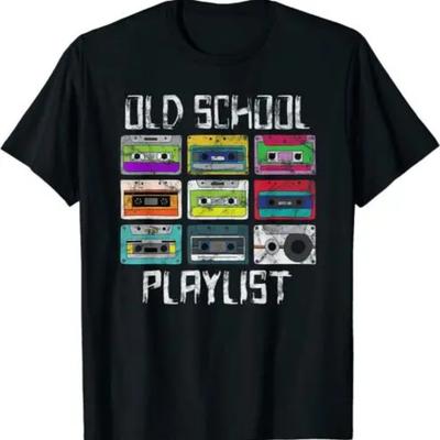 Cassette Tape Music T-Shirt Retro 80s Old School Playlist T-Shirt