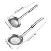 2pcs Stainless Steel Fine Mesh Skimming Spoon Heat Resistant Grease Strainer For Cooking Baking and Liquid Separation