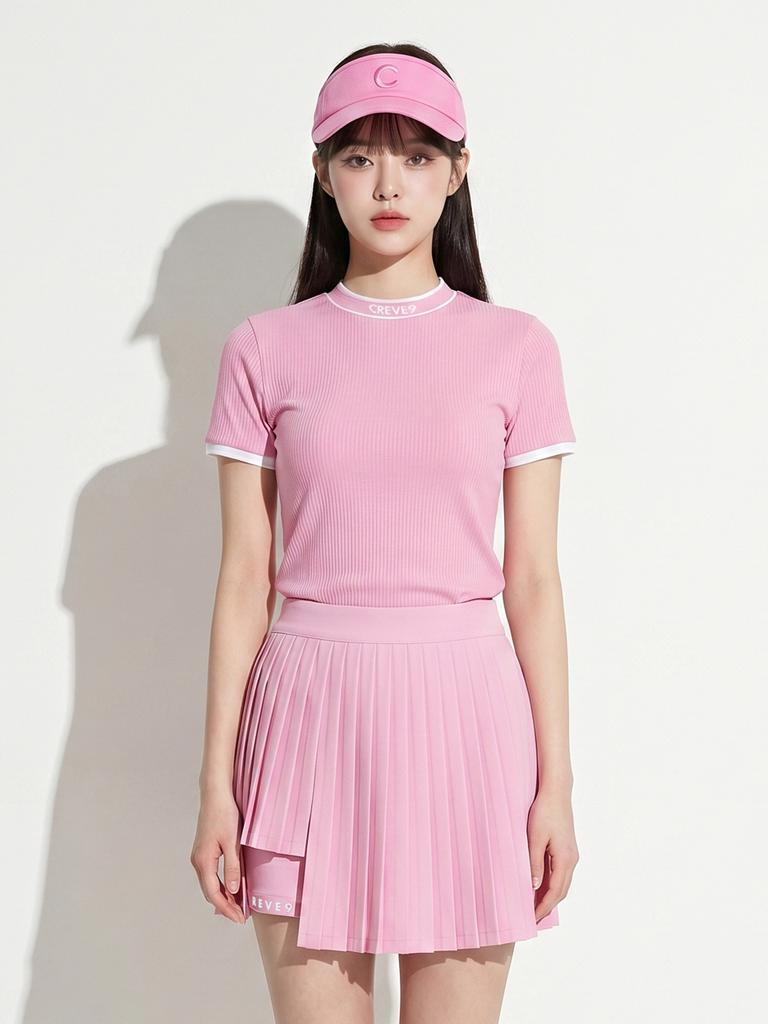 Crive Nine Elastic Banding Multi Swing Pleated Skirt L/Pk