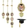 Personalized Graduation Cap Tassels Photo Charm Decorative Zinc Alloy Keepsake For Commencement Ceremony