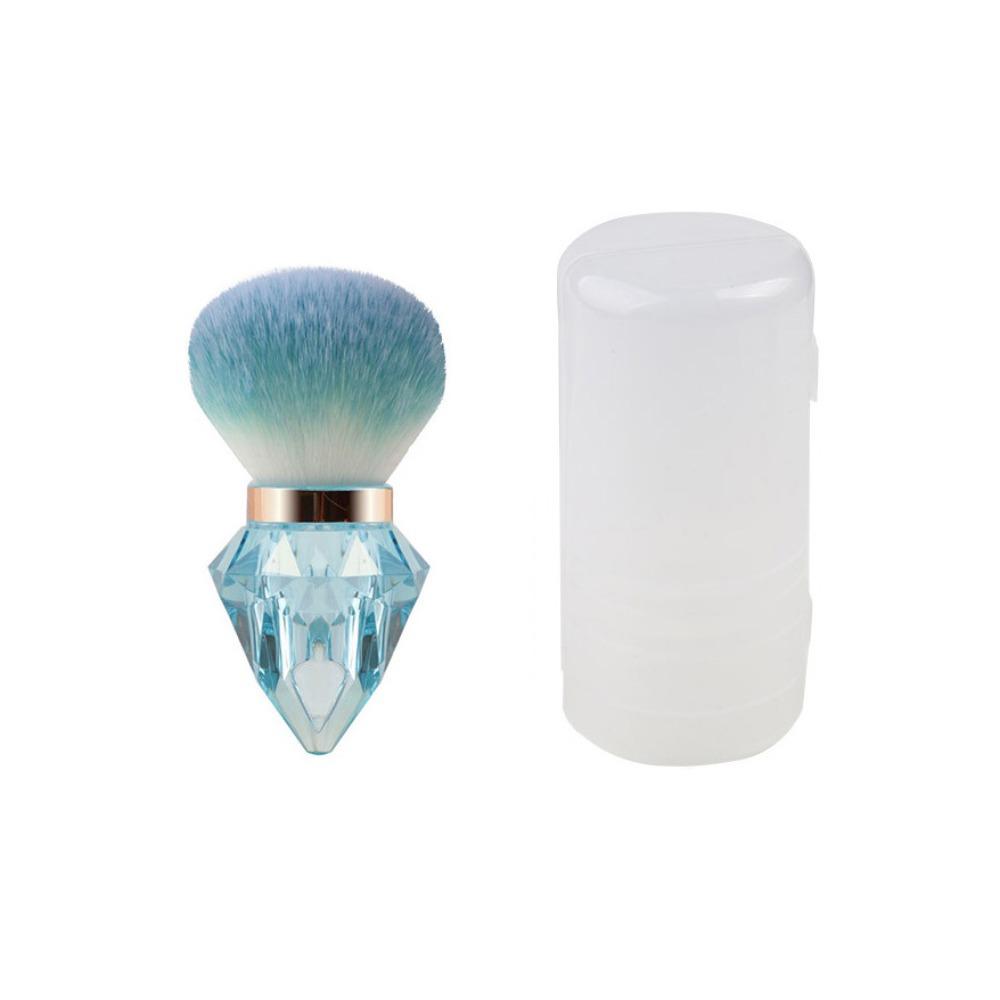 Dust-proof Nail Cleaning Brush Rhinestone Shape Makeup Brush Mini Powder Blusher Brush  Travel