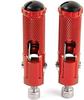 Szmsmy Motorcycle CNC Universal Footrests, Folding Foot Peg Rear Set (Red)