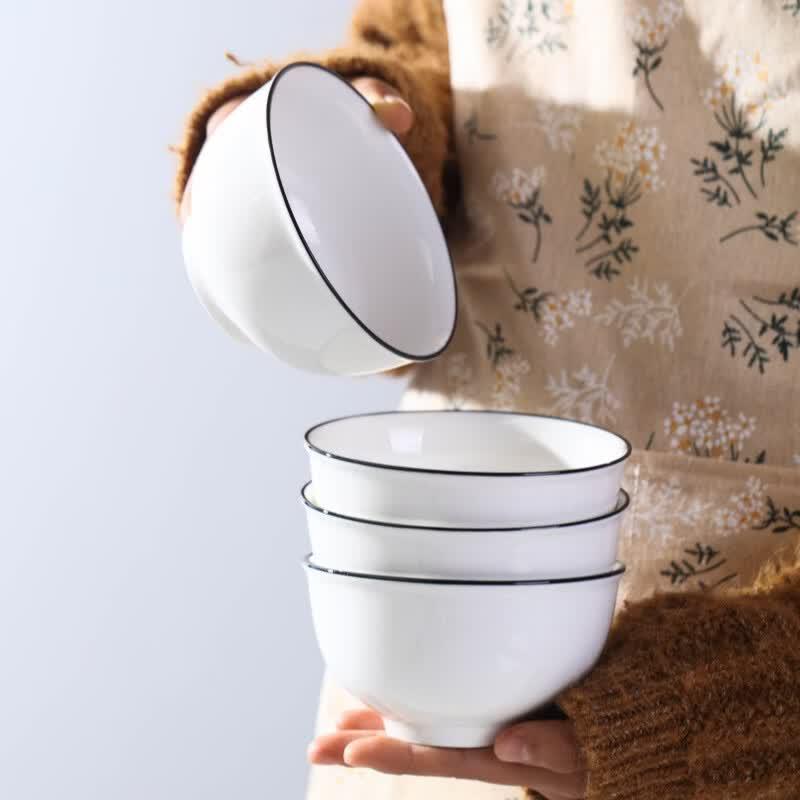 Jingdezhen Nordic Underglaze Ceramic Rice Bowls