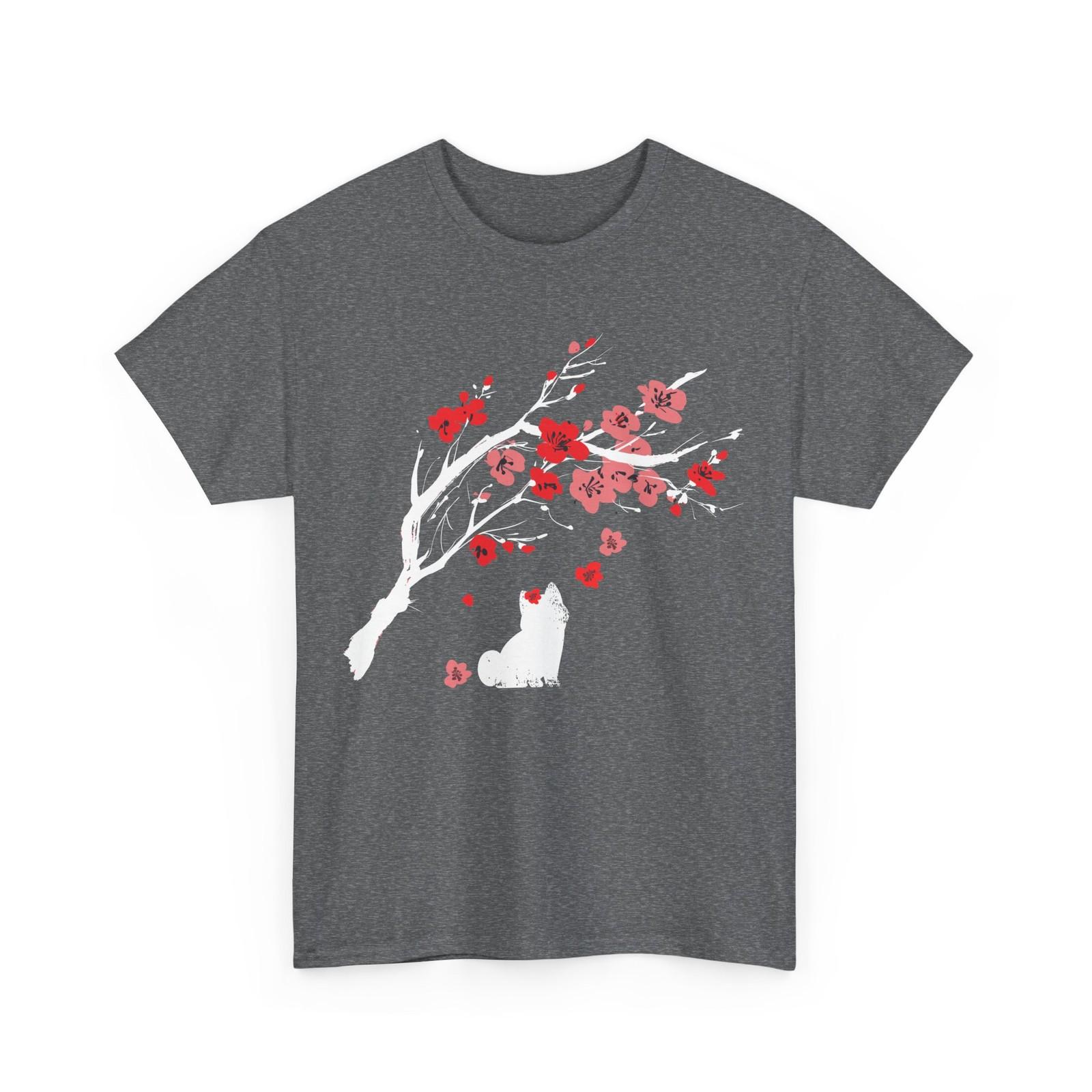Cherry Blossom Dog T-Shirt, Sakura Trees Japanese Art Lovers Cute Shirt XXL