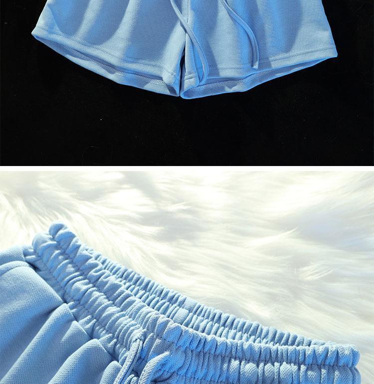 Yellow High-Waisted Loose Fit Sports Shorts - Casual A-Line Running Shorts with Elastic Waist