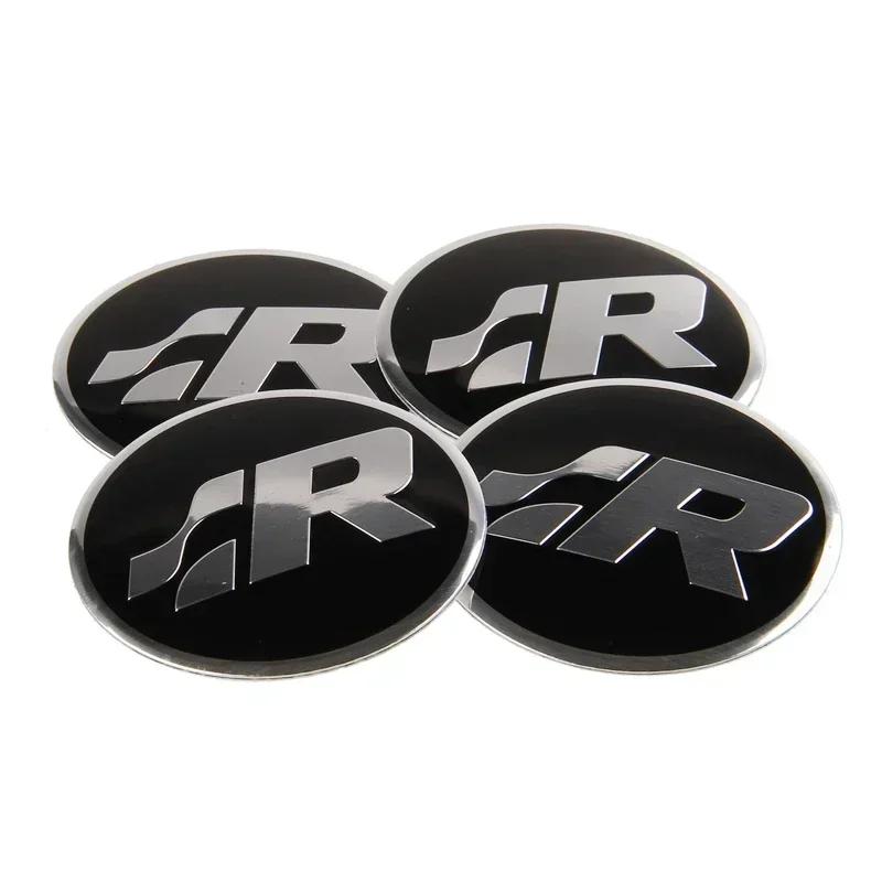 Pegatinas Centrales para Ruedas de Coche de 56MM Insignia de Tapacubos para Volkswagen VW RLINE GTI ABT SR Golf 6 7 8 MK3 MK7 Polo Tiguan Touran Beetle Jetta