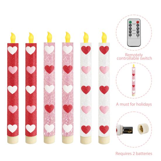 Electronic Candle Light Flameless LED Candles Battery Operated Safe Fire-Free Decorative Lights for Bedroom Living Room Wedding Party Home Decor