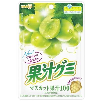 MEIJI Meiji Fruchtsaftgummi Muscat 54g Eigenschaften: Kaubar und entspannend, leicht zu essen“ fruitCha Eigenschaften: Kaubar und entspannend, leicht zu essen“