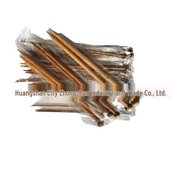 Bamboo Knitting Tools Set: 36 Beaded Circular Needles, 18 Pairs, Single Pointed, OPP Bagged.