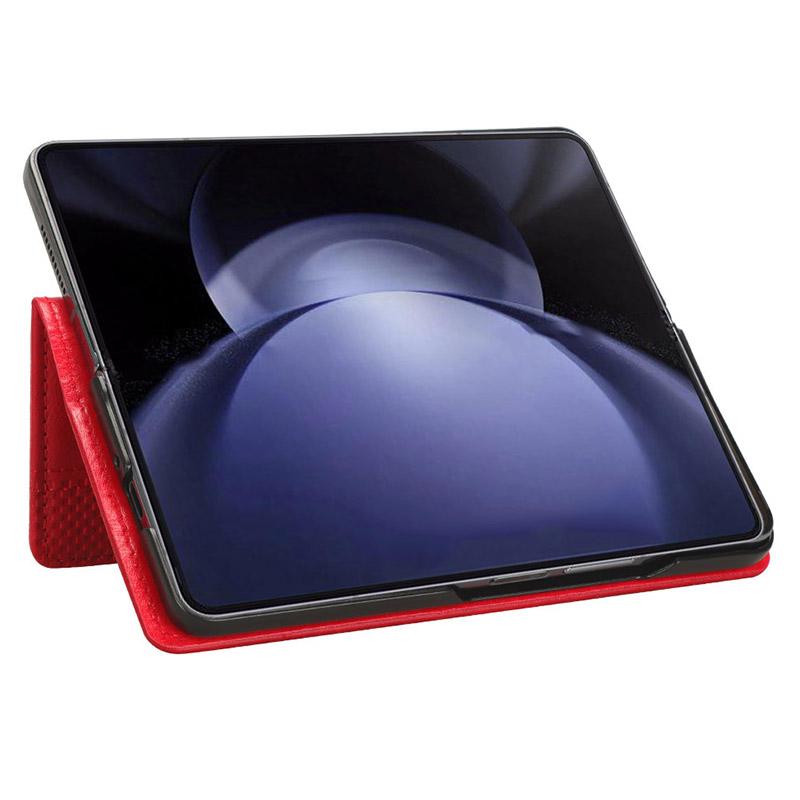 Etui ze skóry PU w stylu retro z podstawką na telefon dla Samsunga Galaxy Z Fold6 5G