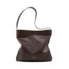 Leather Bucket Bag Large Capacity Cowhide Underarm Women's Fashionable Commuter Computer Handbag Retro Shoulder