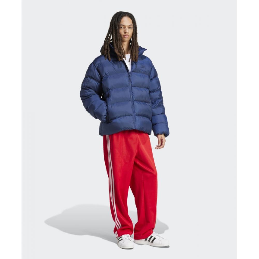 Adidas Tonal Hooded Puffer Jacket   Navy Iy3397