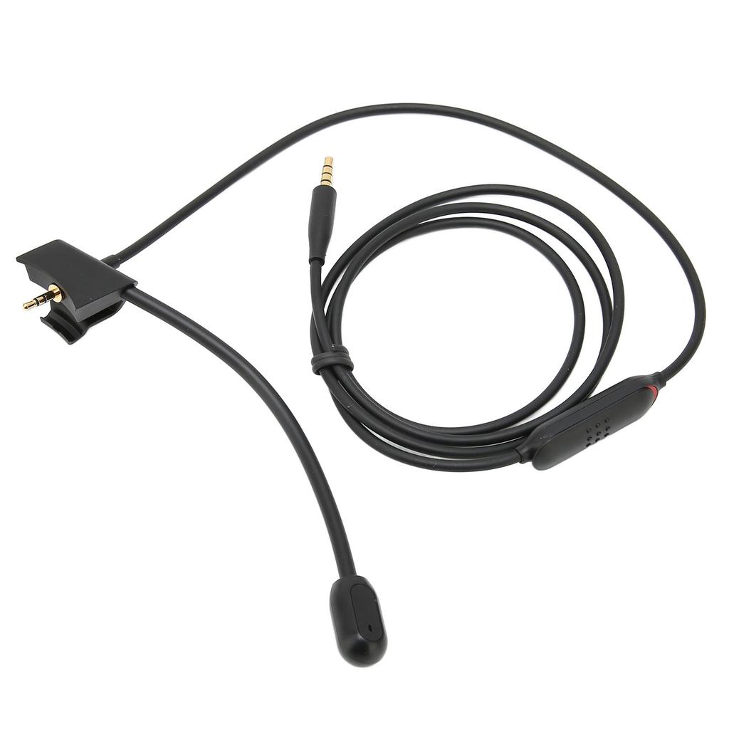 Cable Boom Microphone Noise Reduction Microphone Audio Cable with Mute Control for QC35 QC35 II Gaming Headsets