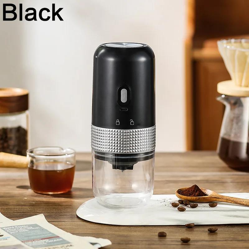 1pc Electric Coffee Bean Grinder Wireless Coffee Bean Processor Rechargeable Espresso Spice Grinder Home Office Travel Items