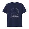 Aquarius Star Chart Zodiac T Shirt Vintage Washed Casual Slightly Unisex Stylish Comfortable Versatile Graphic
