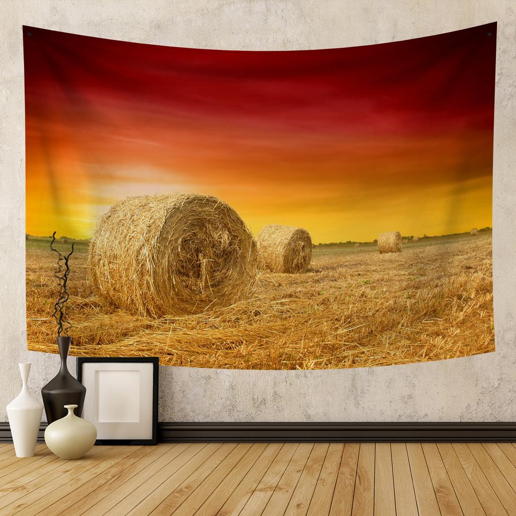 Autumn Forest Tapestry Wall Hanging Natural Fallen Leaves Landscape Hippie Tapestry Colorful Living Room Hanging Wall Tapestry