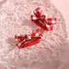 Pet Hair Clip Adorable Elegant Plaid Print Pet Cat Dog Bowknot Hair Bows Pet Supplies