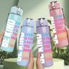 1PC Everyone Is A Little Weird Quote Print 750ml Color Plastic Sports Water Bottle Leakproof Flip Straw Lid Suitable for Sports Office Home Use