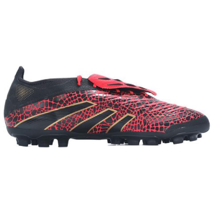 Adidas PREDATOR ELITE Anti-Slip Wear-Resistant Soccer Shoes Unisex Black Red Sneakers JR3359