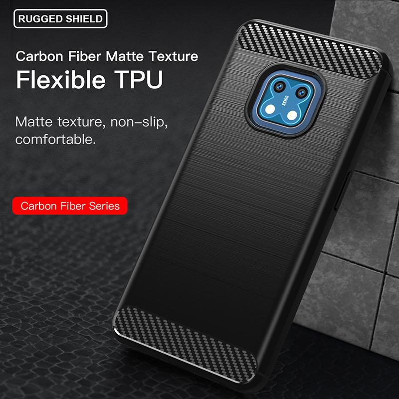 For Nokia XR20 Case Rubber Silicone Shockproof Carbon Fiber Cover For Nokia XR20 NokiaXR20 Phone Case For Nokia XR20 Case 6.67