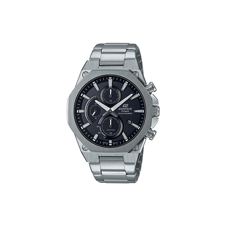 CASIO Men EDIFICE Silver Watch EFS-S570YD-1A EFS-S570YD-1A Black Dial