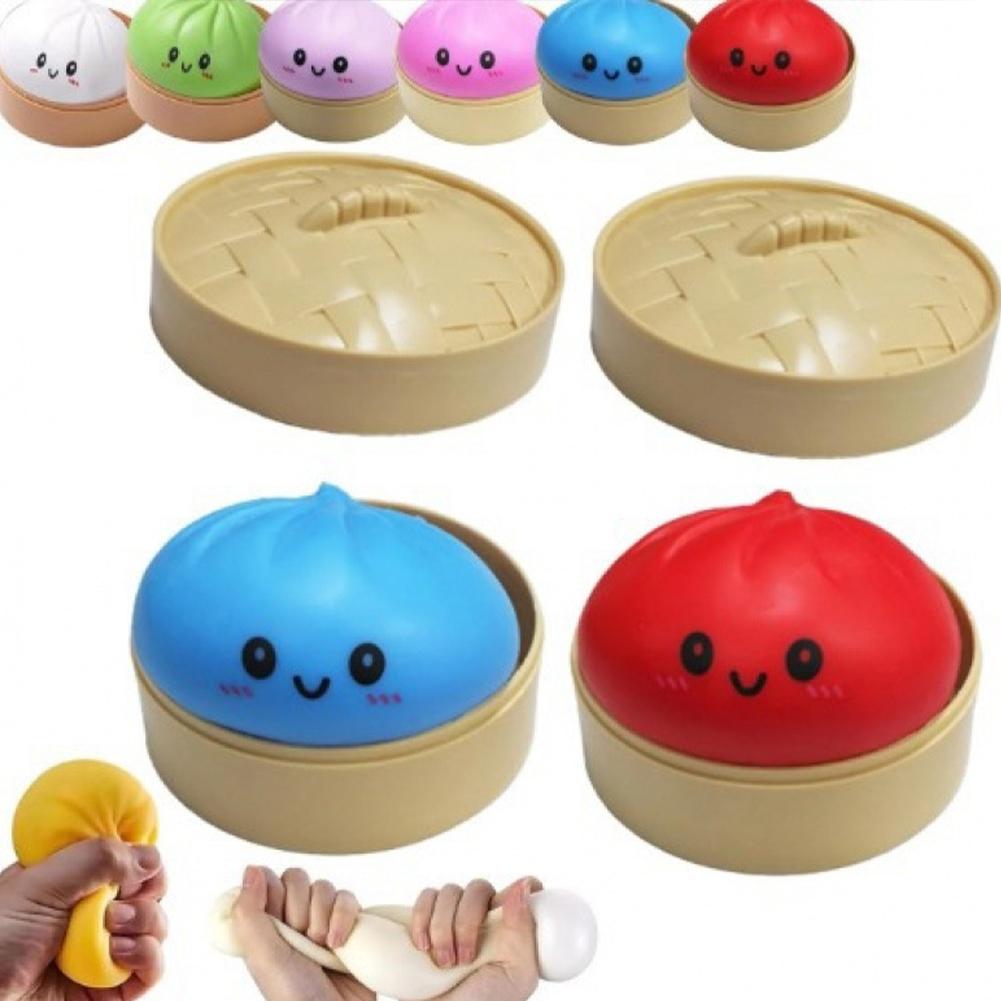 10cm Simulation Flash Dumpling Pressure Ball, Stress Relief Slow Rebound Decompression Toy, Reusable Squeeze Toy for Kids Adults