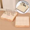 2Pcs Square Wooden Polishing Head Storage Board Save Space Nail Tools Storage Stand  Manicure Tools