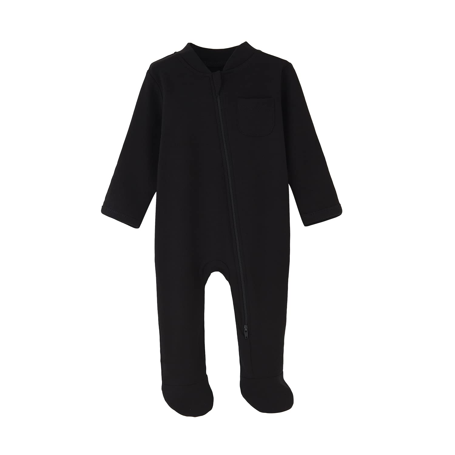 

Baby Long Newborn Open Baby 12m [KISBINI] Одежда, комбинезон, рукав, комбинезон, хлопок, ноги, нижнее белье, спереди, ребенок, подарок, весна, осень, зима, чёрный