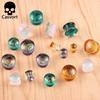 Casvort 2PCS New Glass Ear Body Jewelry Earrings Expanders Piercing Plugs Strechers Ear Gauges Gift For Women Men Gift