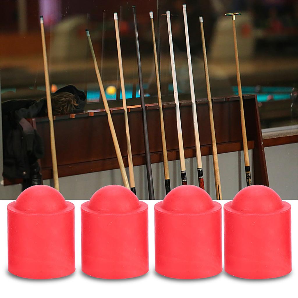 10pcs Pool Cue Tip Rubber Cover Billiards Cues Stick     Accessory (Black)